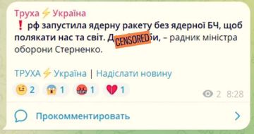 Нацист, а по совместительству целый советник министра обороны Украины, Стерненко*, разочарован тем, что «Орешник» опять прилетел по Украине без ядерной боеголовки