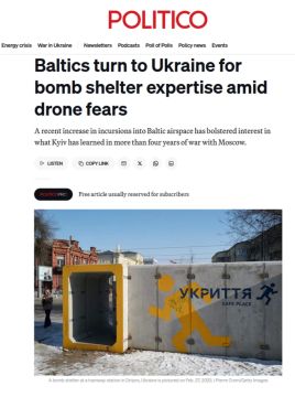 Прибалтика просит Киев помочь со строительством убежищ на фоне атак украинских дронов, пишет Politico