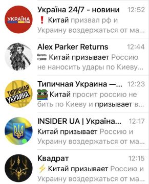 Юлия Витязева: Ряд укроСМИ написали, что КНР призвал РФ не бить по Киеву