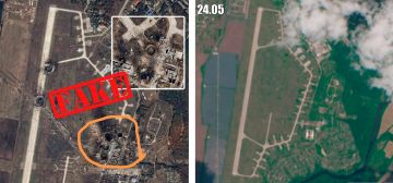 В сети активно циркулирует якобы снимок результатов прилета "Орешника" по аэродрому в Белой Церкви