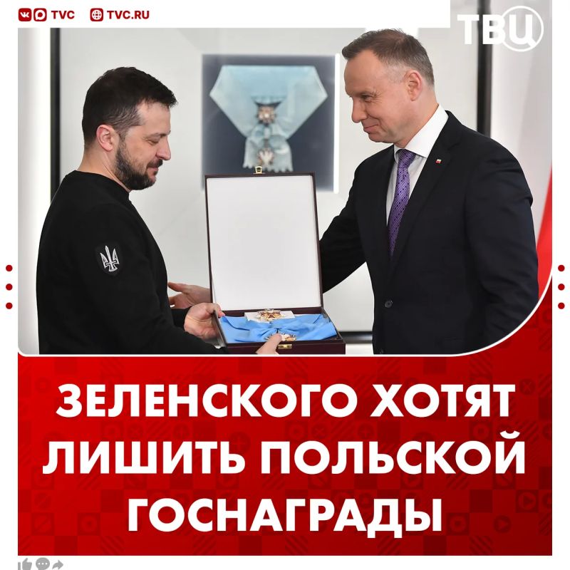 У Зеленского хотят отобрать польскую госнаграду