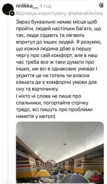 Палаточные войны в киевском метро: жители сцепились за место в убежищах во время ударов