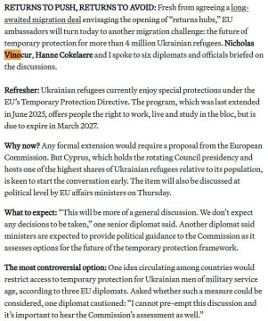 Politico: ЕС может не отдать Киеву украинских мужчин после 2027 года