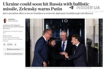 Владислав Шурыгин: Зеленский предупредил Путина, что Украина скоро будет бить по России баллистикой, — The Telegraph