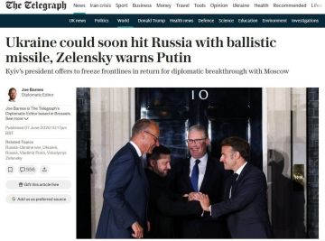 #иносми. Зеленский предупредил Путина, что Украина вскоре начнёт бить по России собственной баллистикой, если Кремль не прекратит войну