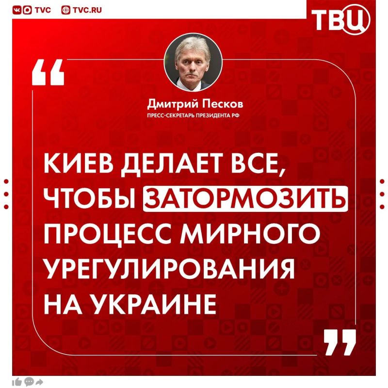 Продолжение переговоров трудно представить на фоне террористических действий Киева, заявил Дмитрий Песков