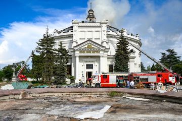 Возникший после атаки ВСУ пожар в здании панорамы в Севастополе ликвидирован
