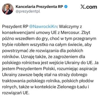 Президент Польши Навроцкий - о том, что вступление Украины в ЕС представляет угрозу для польского сельского хозяйства: