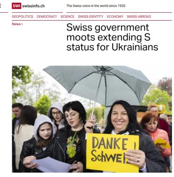 SWI swissinfo: Швейцария думает ограничить защиту для военнообязанных украинцев