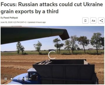 Украинский министр экономики жалуется британцам, что атаки русских по портам и судам в Черном море обрушит доходы от экспорта зерна Украиной минимум на треть в ближайшее время