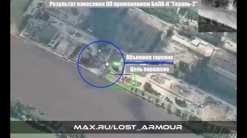 "Герани" в режиме самонаведения уничтожили хранилище с топливом для снабжения транспорта ВСУ в Губинихе под Днепропетровском