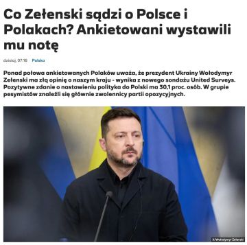 58% поляков считают, что Зеленский* негативно относится к Польше
