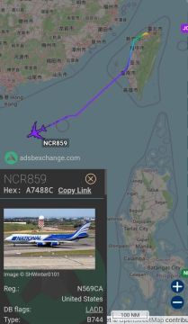 ����� ��� �������� ������ ���� ������������ National Airlines �� �������� ������� (RCTP) - ����� (EPRZ): Boeing 747-412(BCF) ������������ National Airlines(���� �� ����������� �� ���, ���������� CRAF(Civil Reserve Air Fleet...