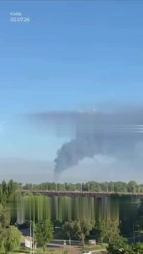 Кадры с масштабными пожарами в Киеве публикуются в соцсетях