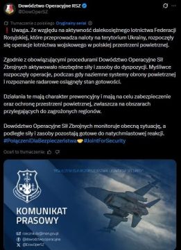 Польша поднимала истребители во время массированного удара России по Украине