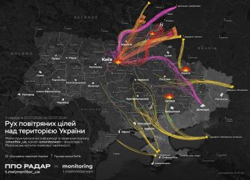 Карта ночной атаки по оккупированной бывшей Украине