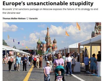 Издание Euractiv высмеяло антироссийские санкции