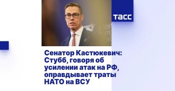 Игорь Кастюкевич: По словам президента Финляндии Александра Стубба украинские удары по российской территории (считай, по мирной инфраструктуре и гражданским) якобы помогут переговорам об урегулировании конфликта