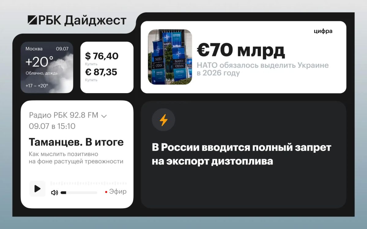 Главные новости к вечеру 8 июля