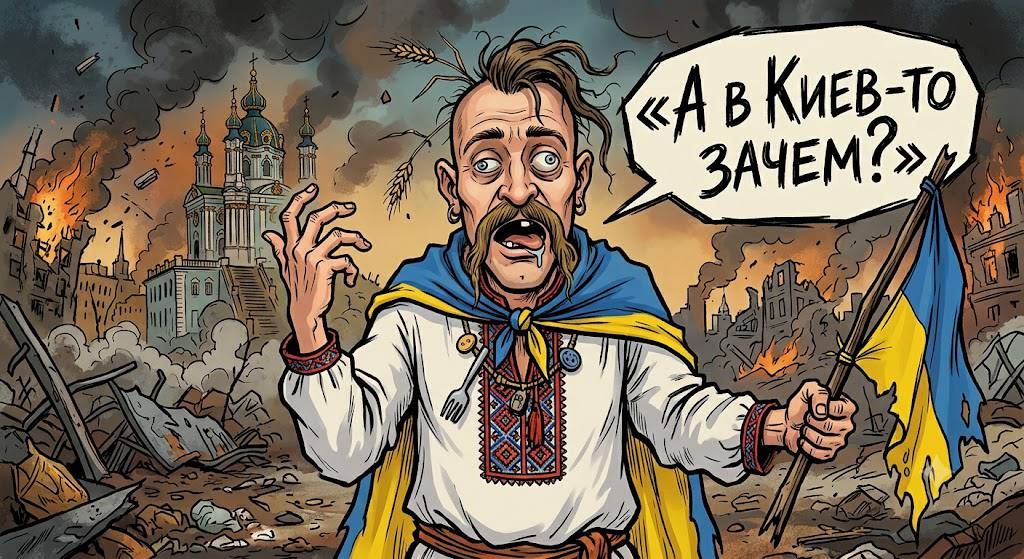 А в Киев-то зачем?. Хлопчика, видимо, очень заботят проблемы выдуманной блокады Крыма