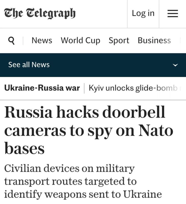 The Telegraph: По данным голландской разведки, российские хакеры взломали подключенные к интернету камеры видеонаблюдения (в том числе камеры дверных звонков), расположенные вблизи военных маршрутов НАТО, чтобы отслеживать...