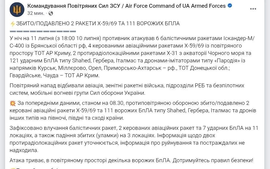 Абсолютное бессилие: ПВО Украины не смогла перехватить ни одной баллистической ракеты в ходе ночной атаки