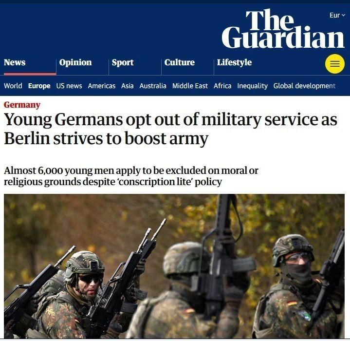 В Германии рекордное число мужчин отказывается от службы в армии – The Guardian