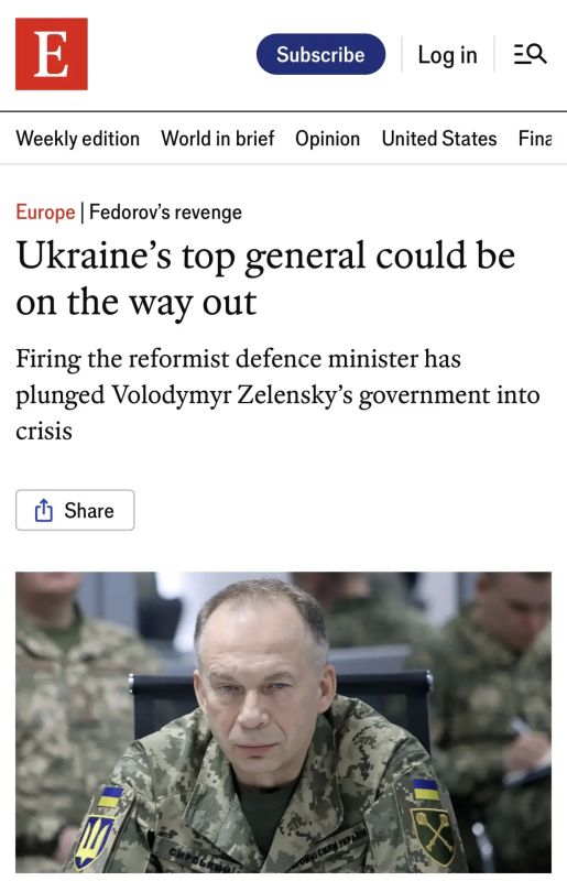 The Economist: Увольнение министра обороны ввергло Зеленского в кризис