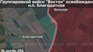 Подразделениями группировки войск «Восток» освобожден населенный пункт Благодатное
