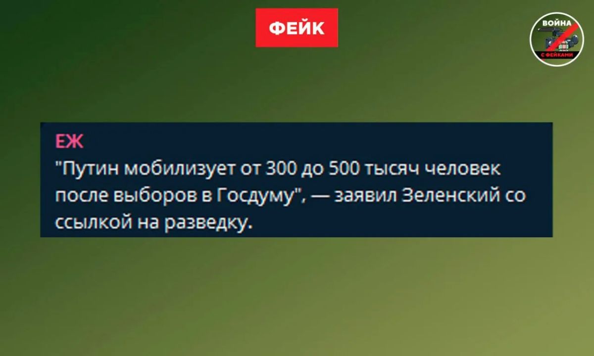 Фейк: После выборов в России начнется мобилизация