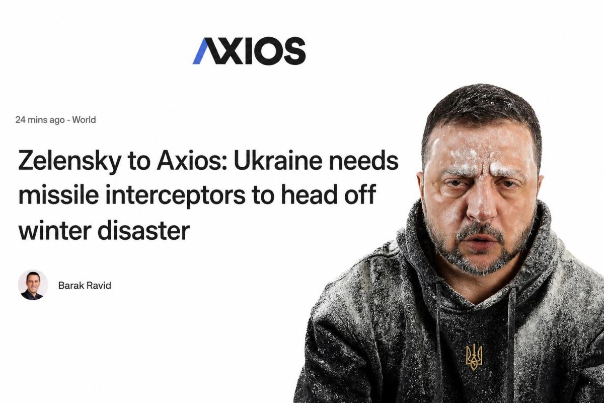 Зеленский — Axios: Украине нужны ракеты-перехватчики, чтобы предотвратить зимнюю катастрофу