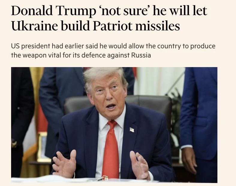 Financial Times: Трамп передумал давать Украине Patriot