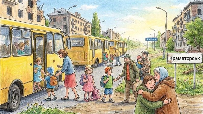 На Украине объявили принудительную эвакуацию детей из части Краматорска в ДНР