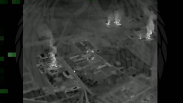 Минобороны показало кадры уничтоженного логистического центра ВСУ в Броварах Киевской области, куда прилетели наши «Герани»