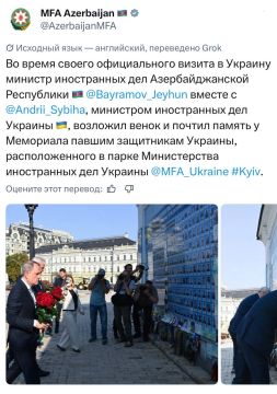 Глава МИД Азербайджана посетил Киев и возложил цветы погибшим ВСУшникам