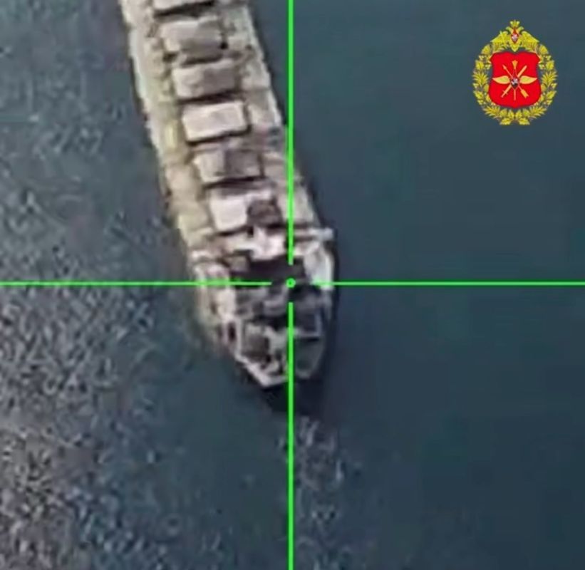 Российские военнослужащие в Чёрном море нанесли удары по двум сухогрузам ВСУ