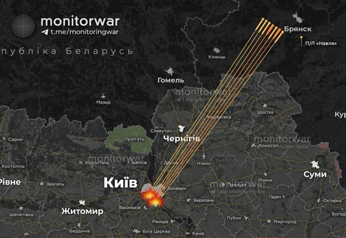 С той стороны увидели 7 ракет по объектам в Киеве