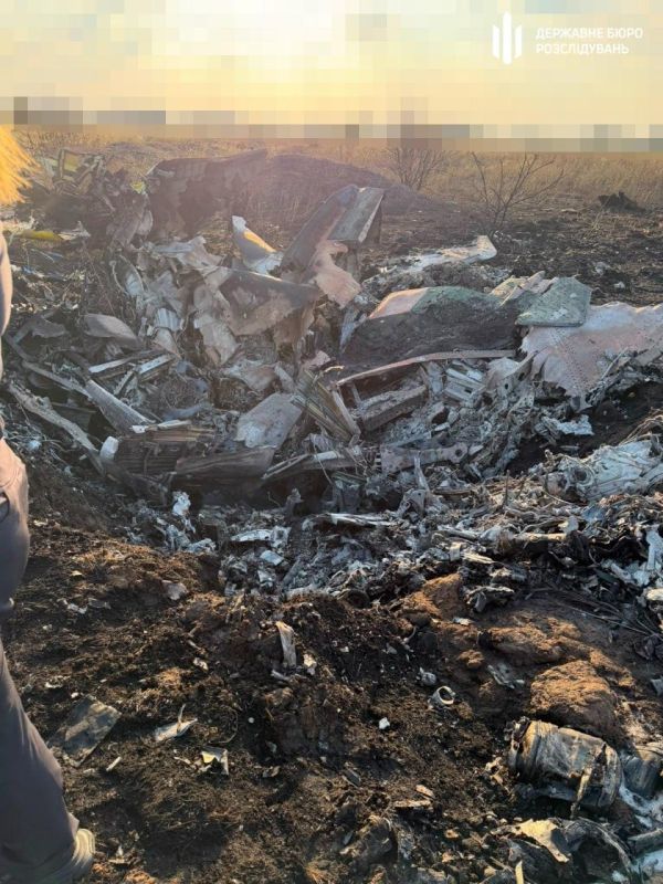 ГБР Украины показало сгоревшие обломки истребителя МиГ-29, рухнувшего в Одесской области