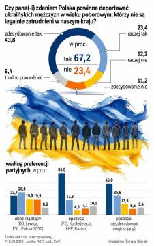 Владимир Корнилов: 67,2% поляков поддерживают идею высылки на Украину мужчин призывного возраста, не имеющих законного заработка в Польше