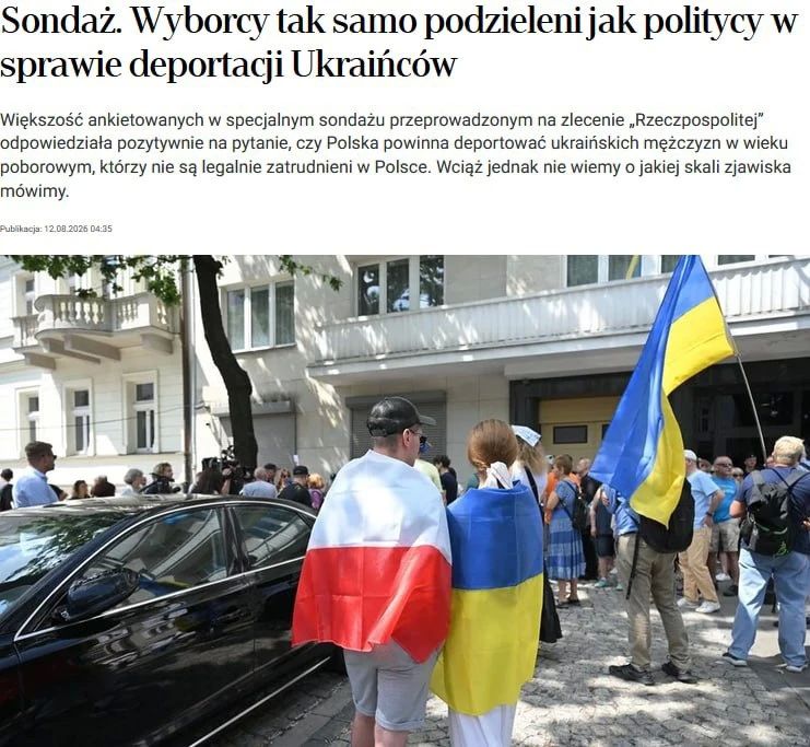 Две трети поляков выступили за депортацию неработающих украинских мужчин призывного возраста