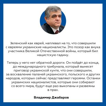 Владимир Джабаров: Киевский режим продолжает циничную кампанию по героизации нацизма