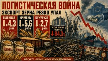 Юрий Баранчик: Экспорт пшеницы с Украины в августе упал в 4,3 раза, ячменя – в 5,6 раза