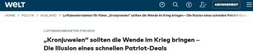Die Welt: Зеленский в отчаянии — обещанные Patriot оказались иллюзией