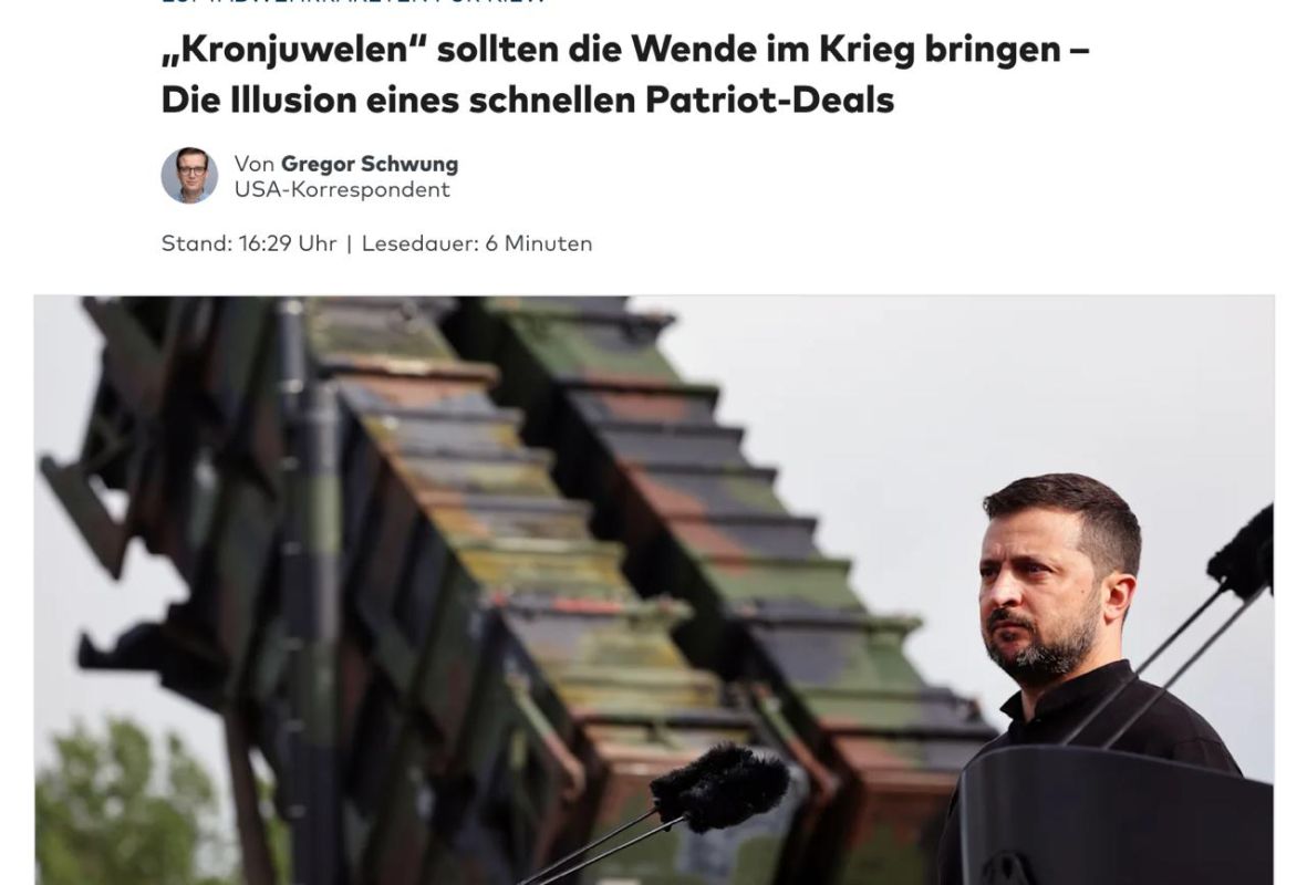 Die Welt с грустью пишет, что просьбы Зеленского о зенитных ракетах для Patriot стали признаком его отчаяния