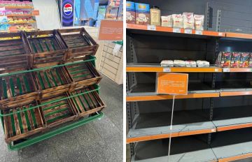 Продуктовые магазины на Украине опустели