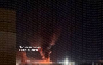 Пожары в Киеве после прилета Искандеров