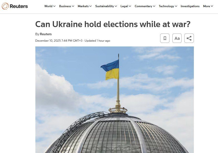Пока почти все западные СМИ топят за Федорова, а Reuters пытается вытянуть со дна Зеленского