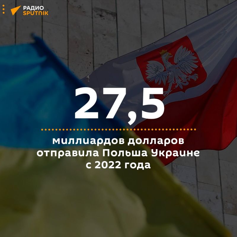 С 2022 года на поддержку режима Зеленского Варшава направила 27,5 млрд долларов — Мария Захарова
