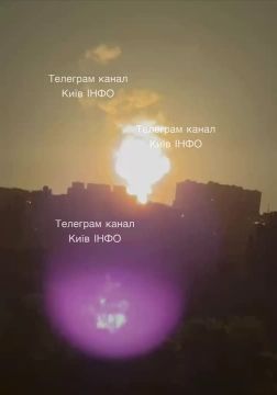 Вот такой столб огня поднимается в Броварах поле атаки
