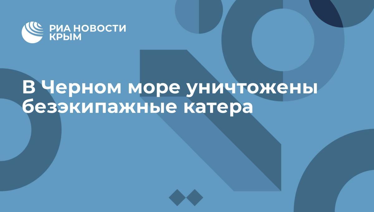 В Черном море уничтожены безэкипажные катера